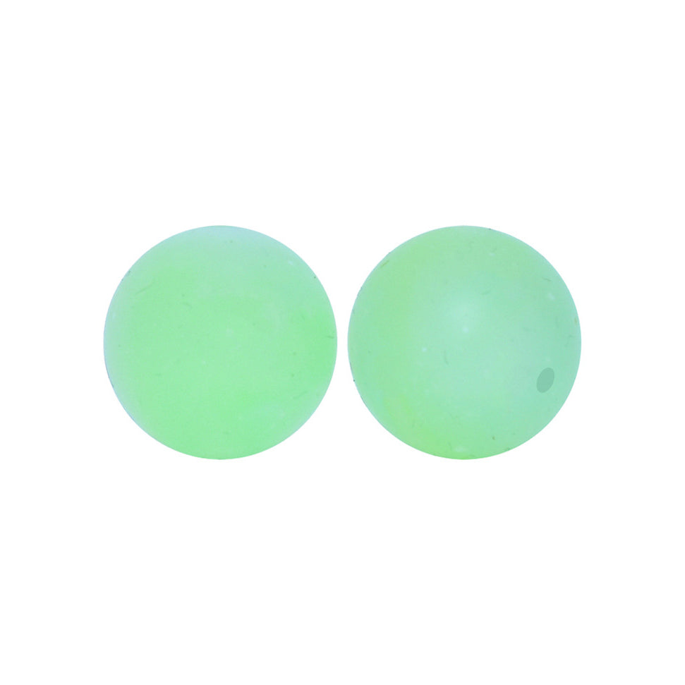 12/15mm Luminous Green Round Silicone Beads R#100