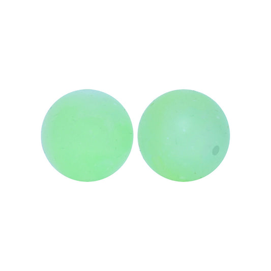 12/15mm Luminous Green Round Silicone Beads R#100