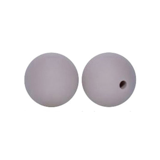 12/15mm Round Grey Purple Silicone Beads C#102