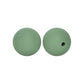 12/15mm Round Moss Green Silicone Beads C#104