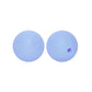 12/15mm Round Bright Blue Silicone Beads C#105