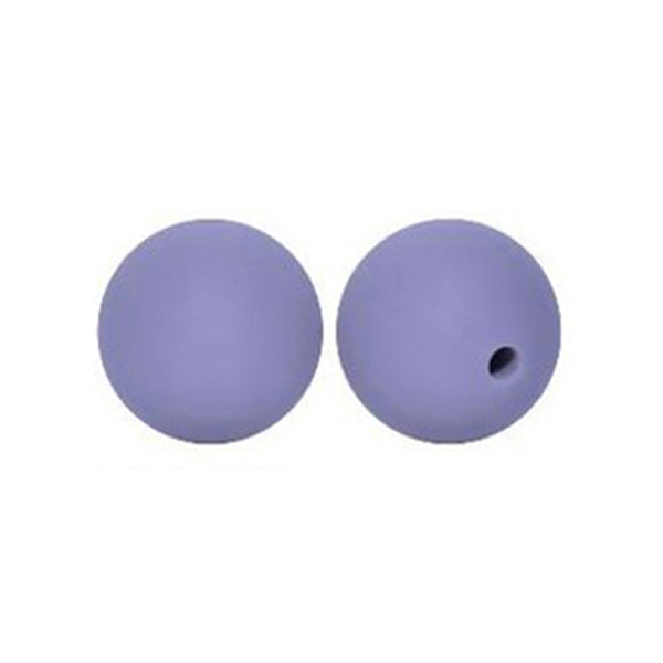 12/15mm Round Taro Purple Silicone Beads C#106