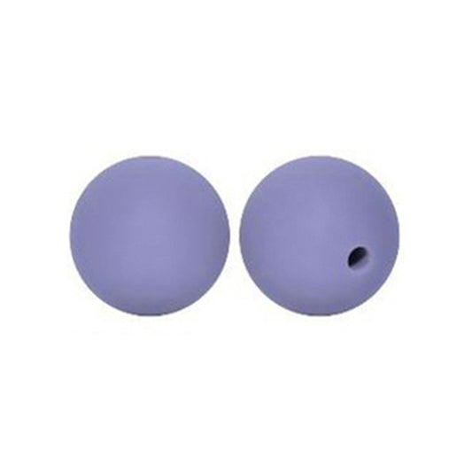 12/15mm Round Taro Purple Silicone Beads C#106