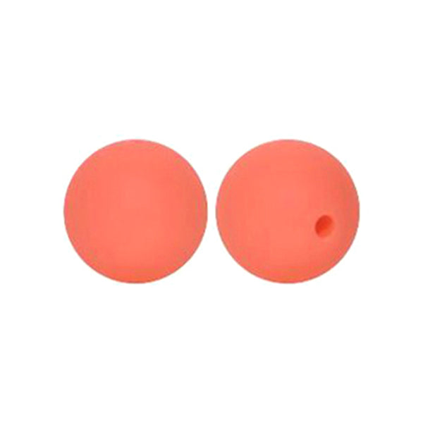 12/15mm Round Slamon Orange Silicone Beads C#107