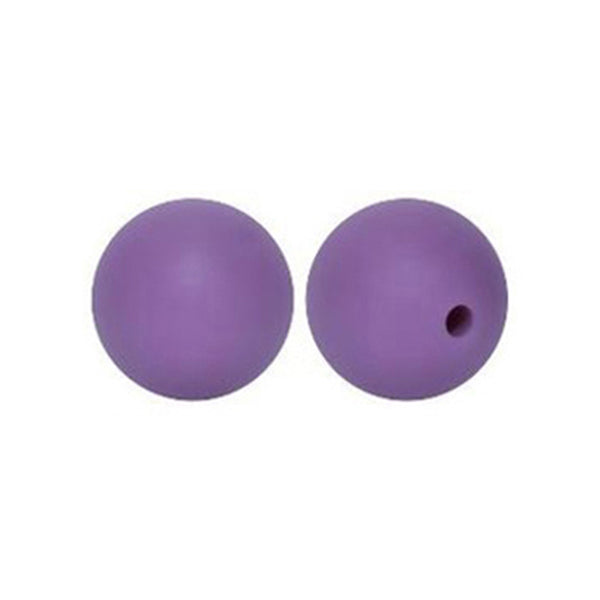 12/15mm Round Dark Purple Silicone Beads C#109