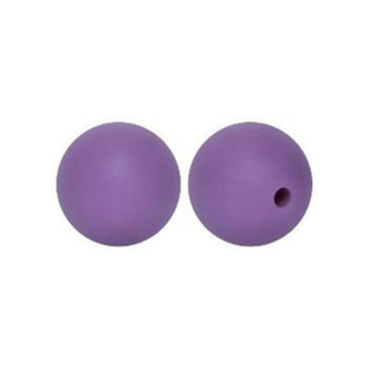 12/15mm Round Dark Purple Silicone Beads C#109