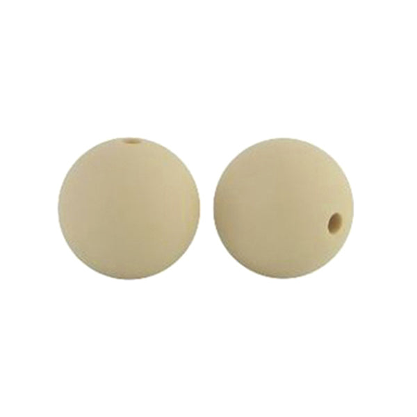 12/15mm Round Khaki Silicone Beads C#110