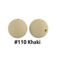 12/15mm Round Khaki Silicone Beads C#110