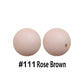 12/15mm Round Rose Brown Silicone Beads C#111