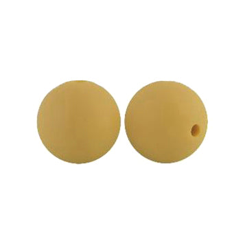 12/15mm Round Pastel Brown Silicone Beads C#115