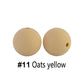 12/15mm Round Oats Yellow Silicone Beads C#11