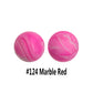 12/15mm Round Marble Red Silicone Beads C#124