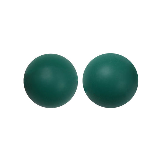 12/15mm Round Forest Green Silicone Beads C#127