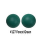 12/15mm Round Forest Green Silicone Beads C#127