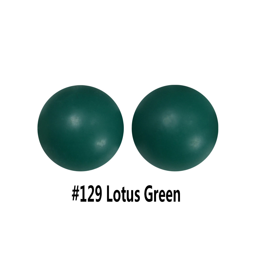 12/15mm Round Lotus Green Silicone Beads C#129