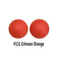 12/15mm Round Crimson Orange Silicone Beads C#131