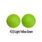 12/15mm Round Light Yellow Green Silicone Beads C#133