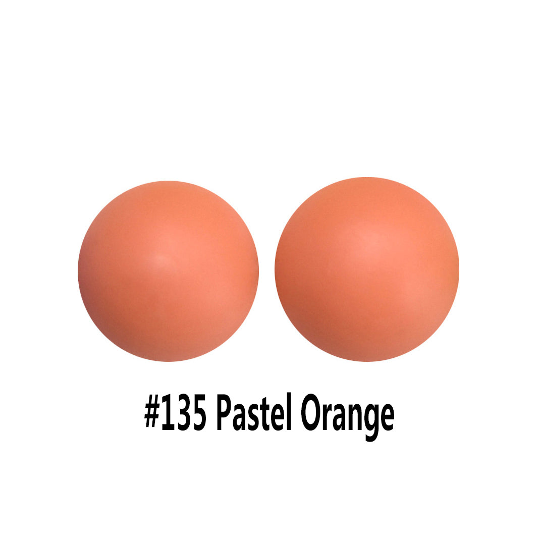 12/15mm Round Pastel Orange Silicone Beads C#135