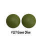 12/15mm Round Green Olive Silicone Beads C#137