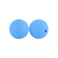 12/15mm Round Knapweed Blue Silicone Beads C#14