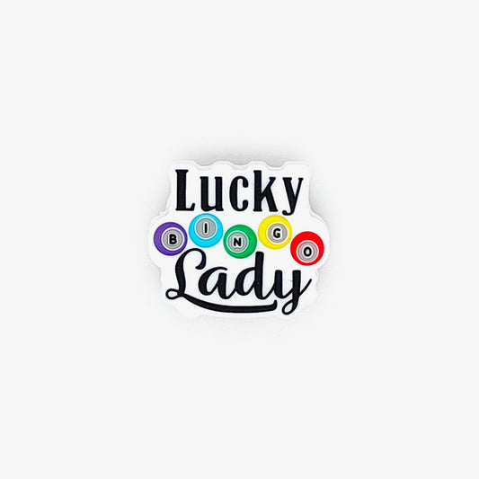 Lucky Bingo Lady Focal Silicone Beads