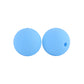 12/15mm Round Lake Blue Silicone Beads C#16