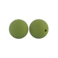 12/15mm Round Army Green Silicone Beads C#19