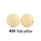 12/15mm Round Pale Yellow Silicone Beads C#20