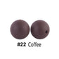 12/15mm Round Coffee Silicone Beads C#22