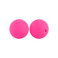 12/15mm Round Rose Red Silicone Beads C#33