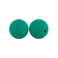 12/15mm Round Dark Green Silicone Beads C#28