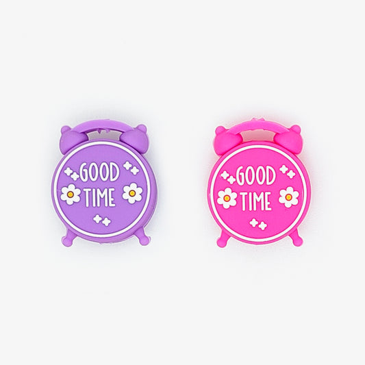 Good Time Clock Focal Silicone Beads