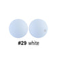 12/15mm Round White Silicone Beads C#29