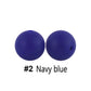 12/15mm Round Navy Blue Silicone Beads C#02