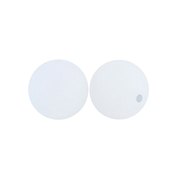 12/15mm Round Ice White Silicone Beads C#31