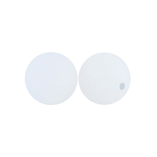 12/15mm Round Ice White Silicone Beads C#31