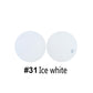 12/15mm Round Ice White Silicone Beads C#31