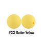 12/15mm Round Butter Yellow Silicone Beads C#32