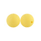 12/15mm Round Butter Yellow Silicone Beads C#32