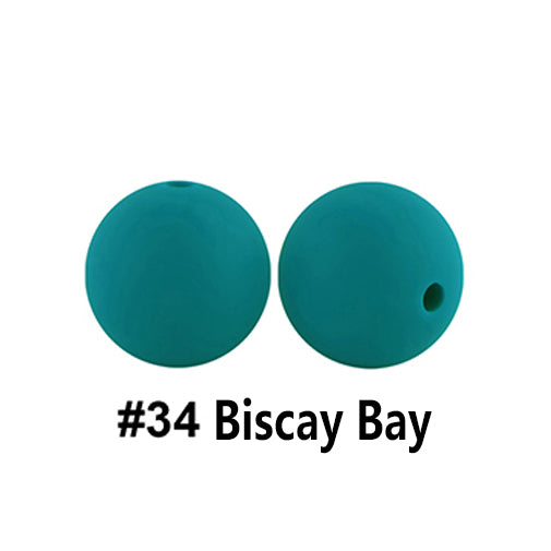 12/15mm Round Biscay Bay Silicone Beads C#34