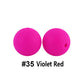 12/15mm Round Violet Red Silicone Beads C#35