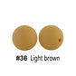 12/15mm Round Light Brown Silicone Beads C#36