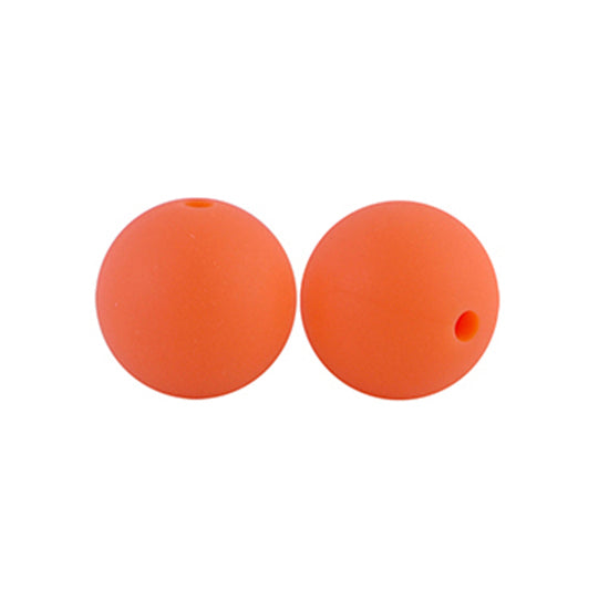 12/15mm Round Light Salmon Silicone Beads C#37