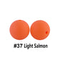 12/15mm Round Light Salmon Silicone Beads C#37