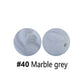 12/15mm Round Marble Grey Silicone Beads C#40