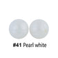 12/15mm Round Pearl White Silicone Beads C#41