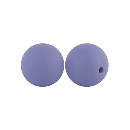 12/15mm Round Pail Lilac Silicone Beads C#42