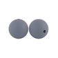 12/15mm Round Light Grey Silicone Beads C#44