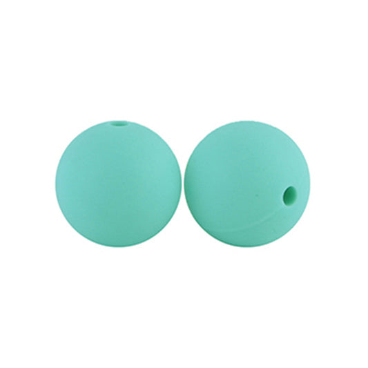 12/15mm Round Caribbean Blue Silicone Beads C#46