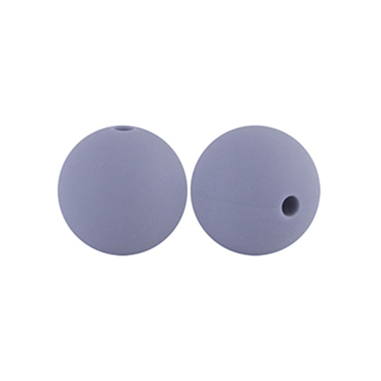 12/15mm Round Anchusa Blue Silicone Beads C#49